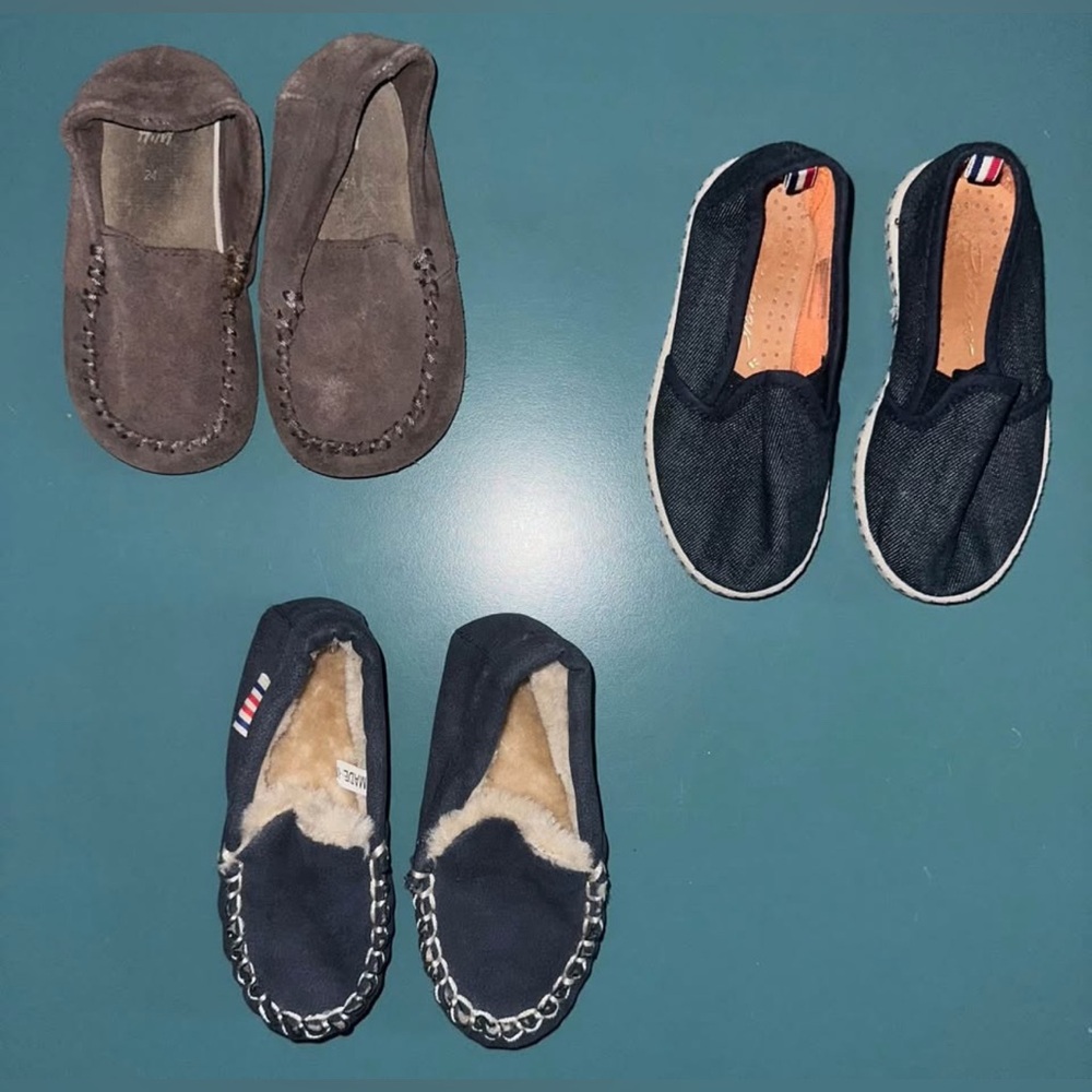 Rivieras & H&M: Brown and Blue Slip-On Shoes Set